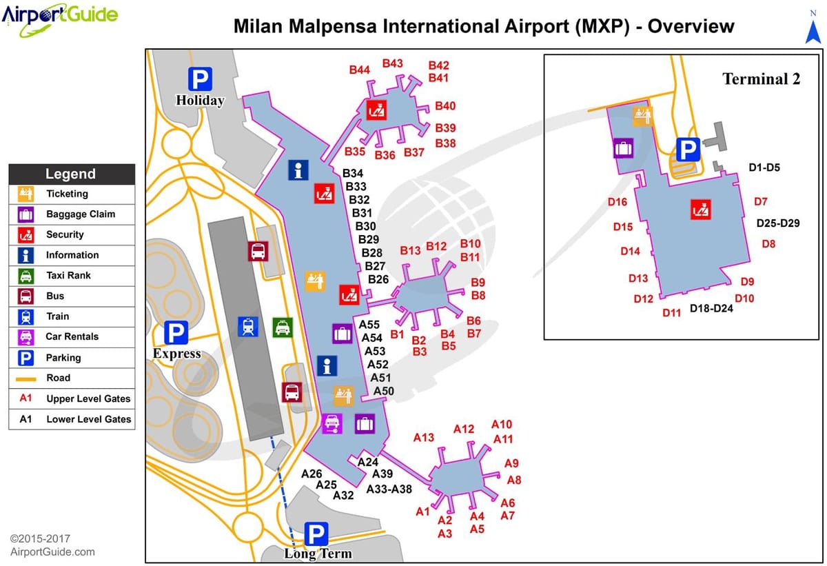 milano malpensa žemėlapyje