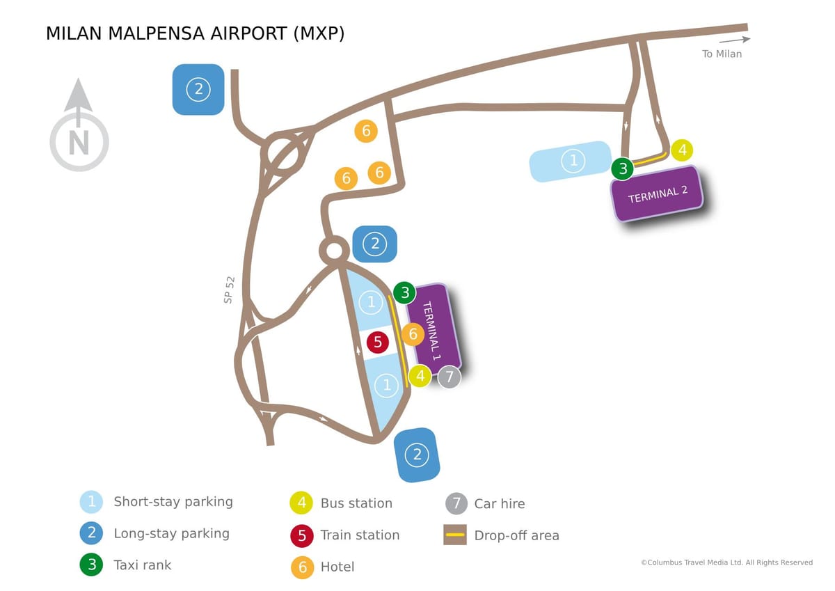 milano malpensa terminalo 1 žemėlapis