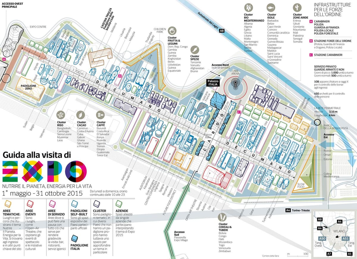 žemėlapis milano paroda