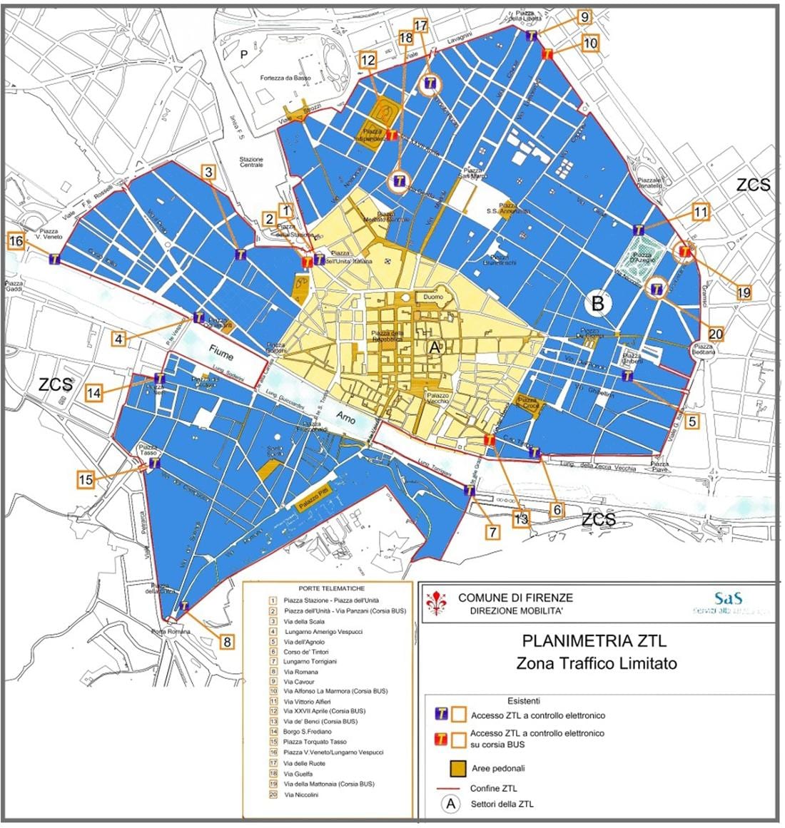 žemėlapis milano ztl zona