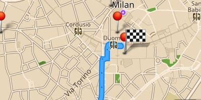 Žemėlapis milano neprisijungęs
