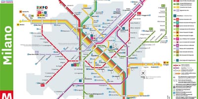 Milano centrale stoties žemėlapyje