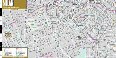 Žemėlapis milano miesto centras