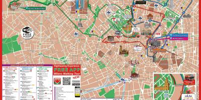 Milano hop on hop off maršruto žemėlapį