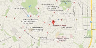 Žemėlapis milano katedra 