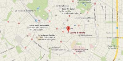 Žemėlapis milano katedra 