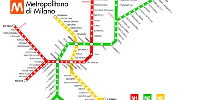 Metro žemėlapis milanas