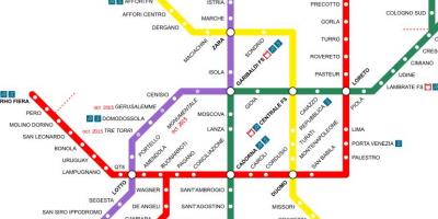 Milano italija traukinių stotis map