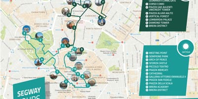 Milano ekskursija žemėlapyje