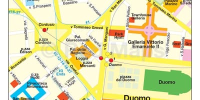 Milano prekybos rajonas žemėlapis
