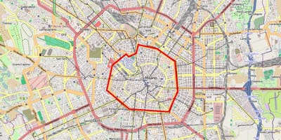 Milano c zona žemėlapyje