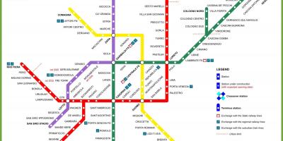 Milano metro žemėlapis